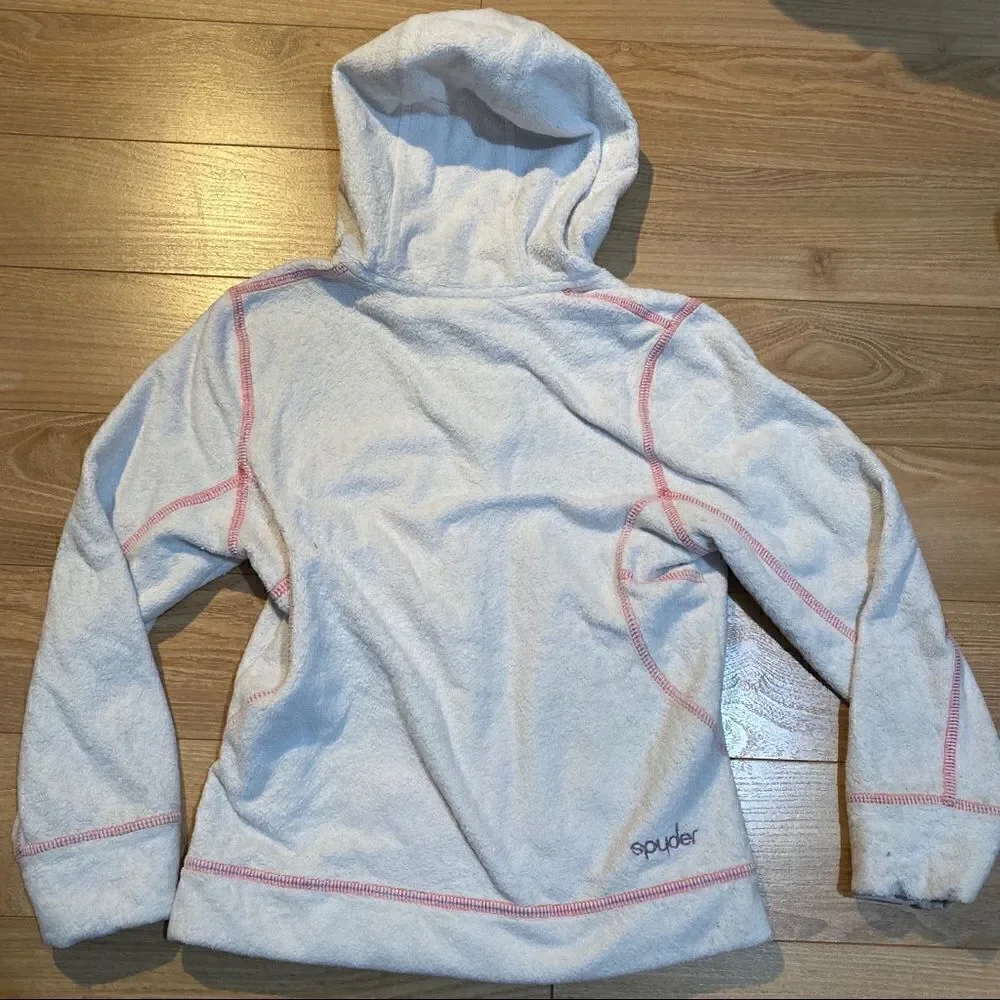 ‎Girls spyder white zip up sweater size small